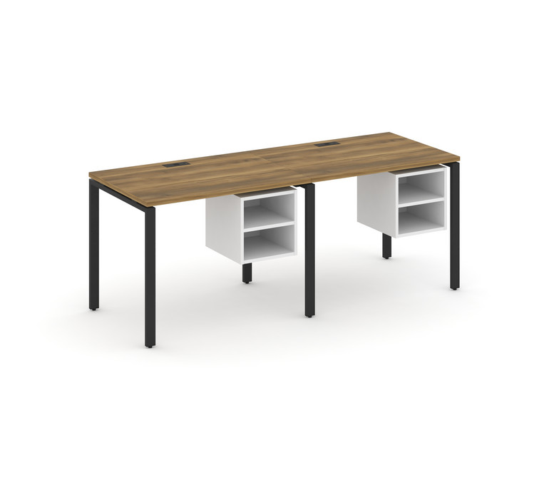 Concept Рабочая станция односторонняя с подвес. тумбами 2 места CN.ORS-105 Сандал Янтарный/Белый Бри