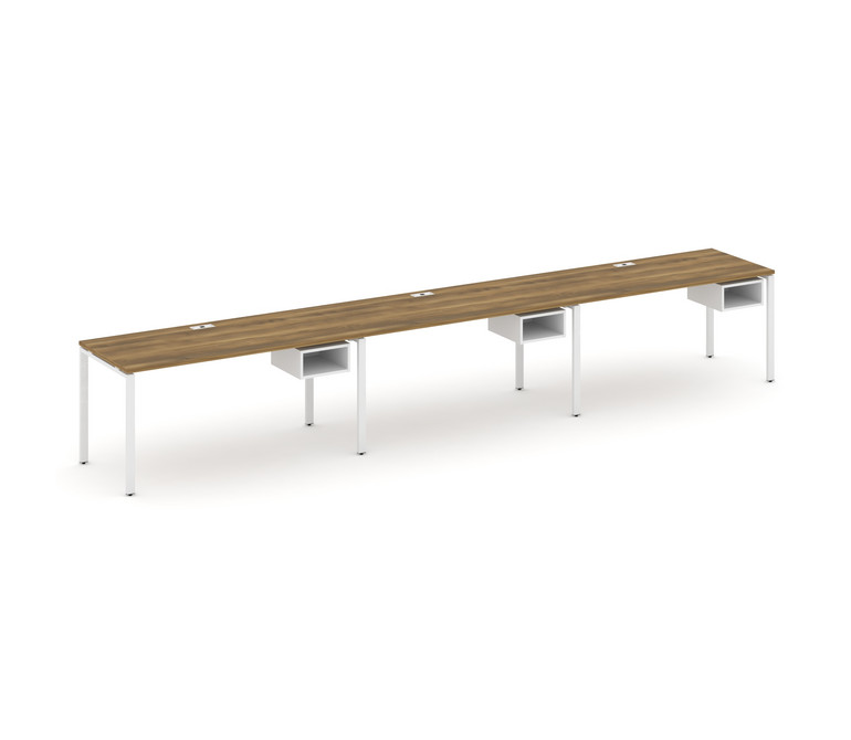 Concept Рабочая станция односторонняя с подвес. тумбами 3 места CN.ORS-124 Сандал Янтарный/Белый Бри