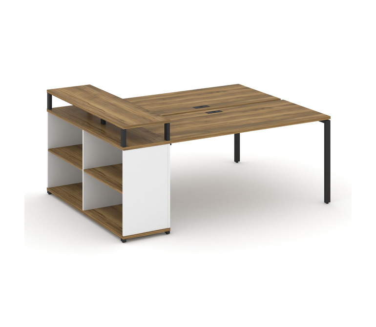 Concept Рабочая станция с опорным стеллажом с верх. горизонтом  CN.DRS-208 Сандал Янтарный/Белый Бри