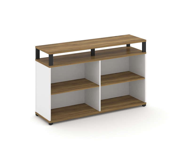 Concept Стеллаж опорный/приставной с верх. горизонтом  CN.SOPO-006 Сандал Янтарный/Белый Бриллиант/М