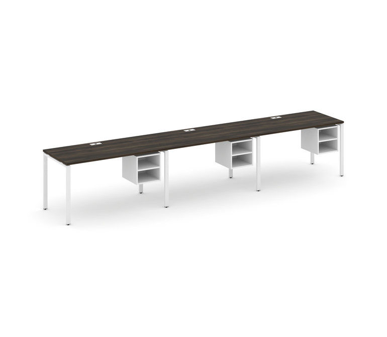 Concept Рабочая станция односторонняя с подвес. тумбами 3 места CN.ORS-127 Дуб Мали/Белый Бриллиант/