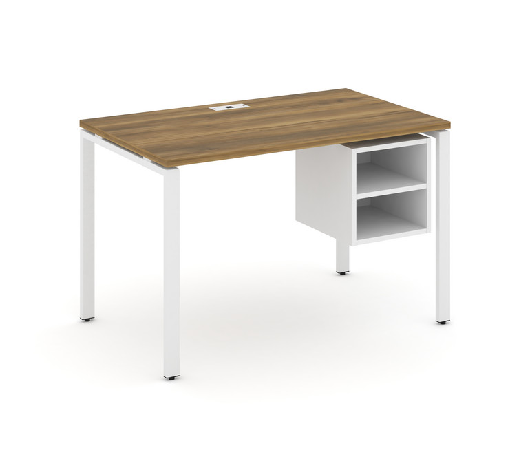 Concept Стол рабочий с подвесной тумбой с 2 открытыми нишами CN.SP-106 Сандал Янтарный/Белый Бриллиа
