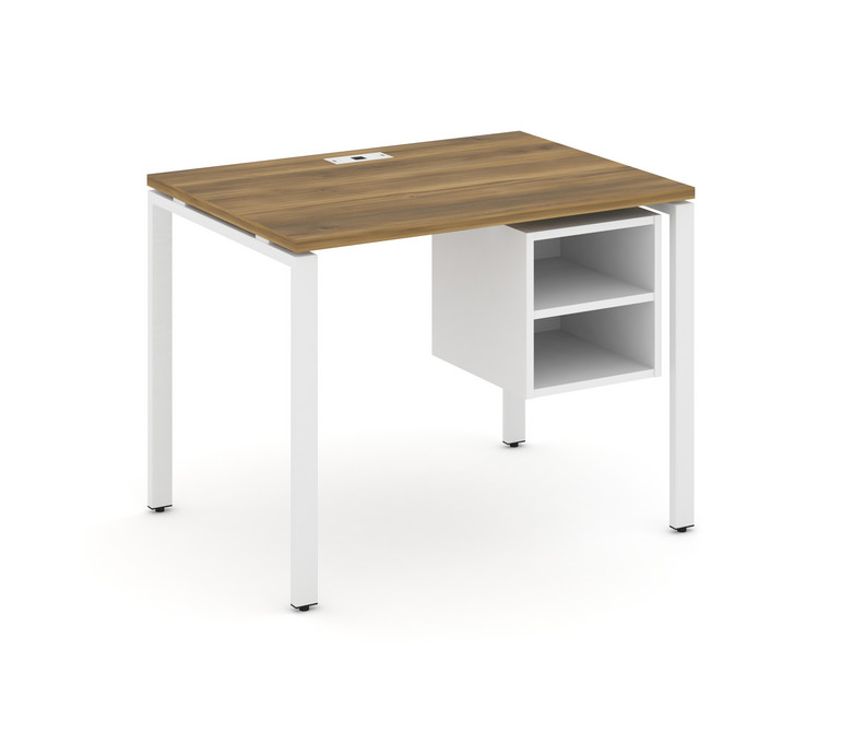 Concept Стол рабочий с подвесной тумбой с 2 открытыми нишами CN.SP-105 Сандал Янтарный/Белый Бриллиа