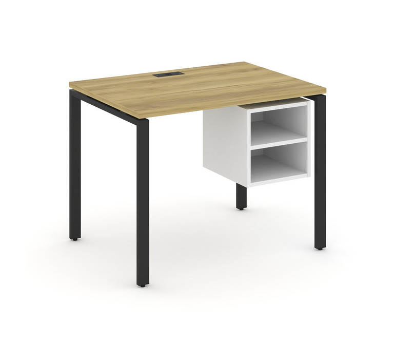 Concept Стол рабочий с подвесной тумбой с 2 открытыми нишами CN.SP-105 Дуб Винченцо/Белый Бриллиант/