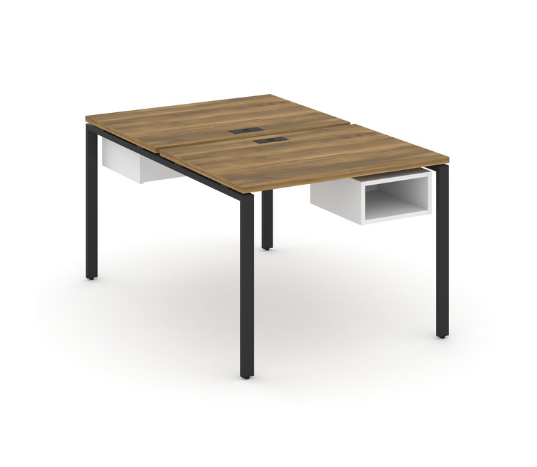 Concept Рабочая станция 2 сторонняя с подвесными тумбами на 2 места CN.DRS-101 Сандал Янтарный/Белый