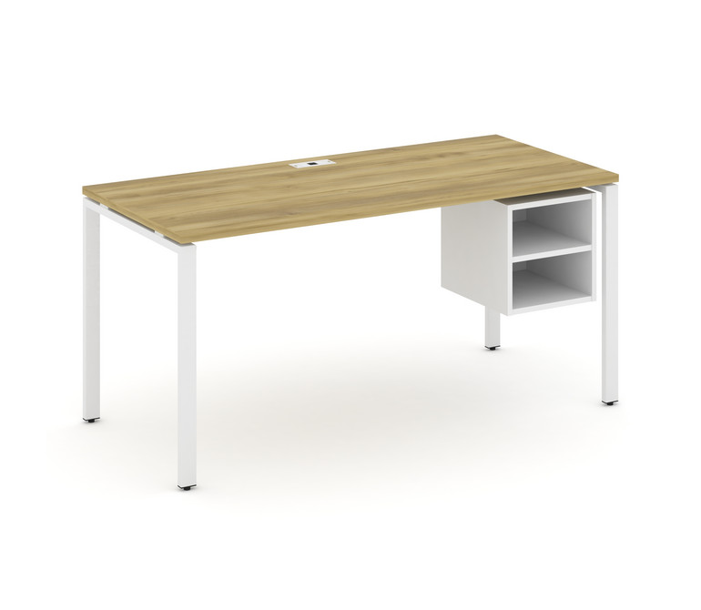 Concept Стол рабочий с подвесной тумбой с 2 открытыми нишами CN.SP-108 Дуб Винченцо/Белый Бриллиант/