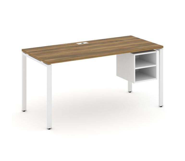 Concept Стол рабочий с подвесной тумбой с 2 открытыми нишами CN.SP-108 Сандал Янтарный/Белый Бриллиа