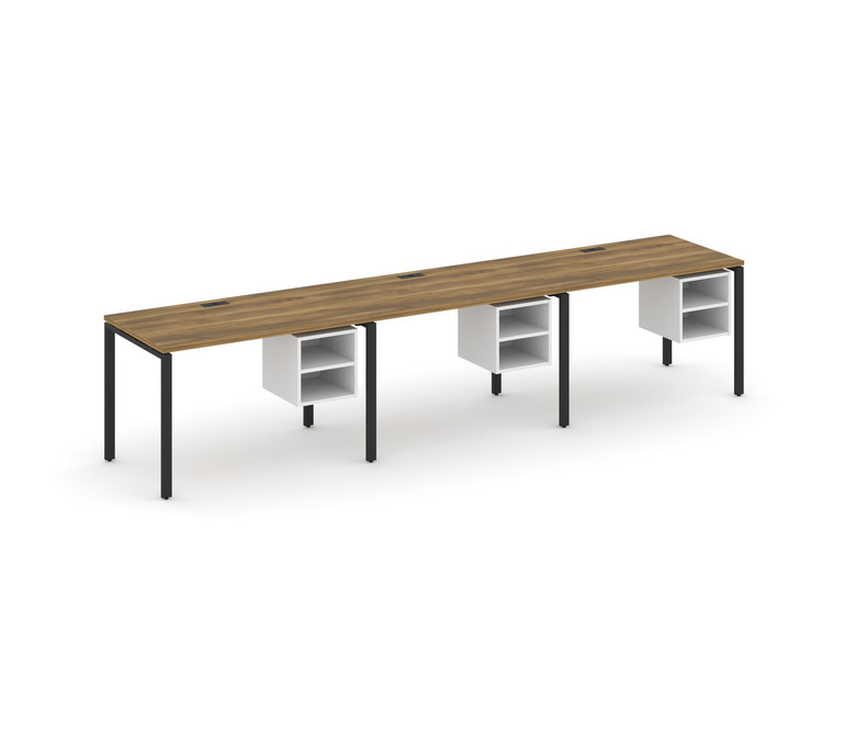 Concept Рабочая станция односторонняя с подвес. тумбами 3 места CN.ORS-126 Сандал Янтарный/Белый Бри