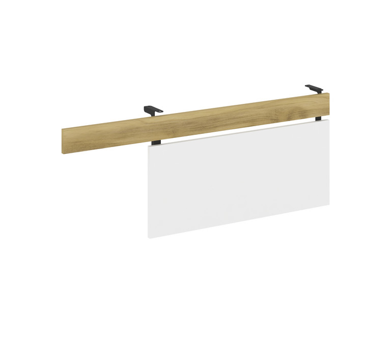 Concept Царга стола с опорной тумбой CN.CST-003 Дуб Винченцо/Белый Бриллиант/Металл Черный 1230*18*4