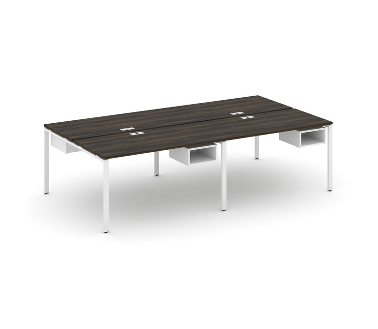 Concept Рабочая станция двухсторонняя с подвесными тумбами на 4 места CN.DRS-123 Дуб Мали/Белый Брил