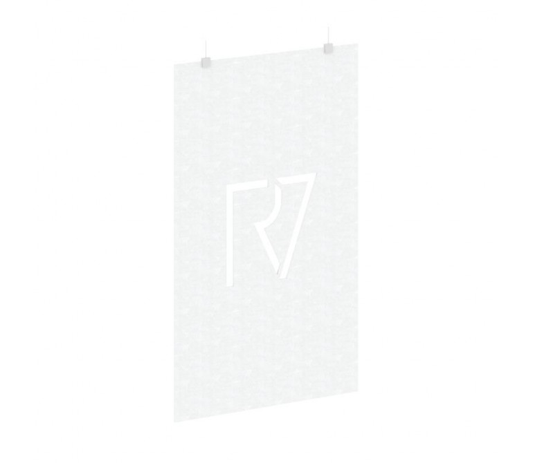 Акустикс Подвесная перегородка с фигурными вырезами VE.PPRF-100.23 AK01 Белый Снег 1000*12*2380