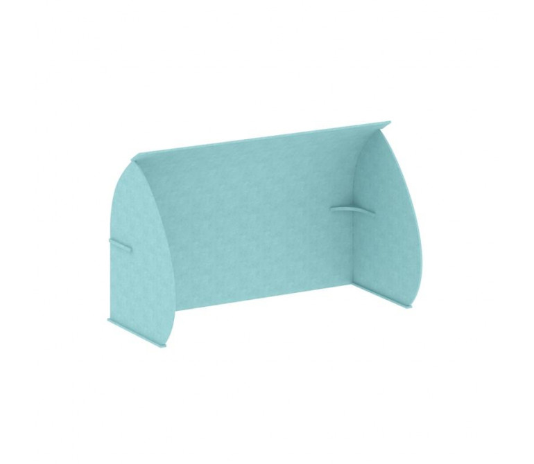 Акустикс Кабина настольная скругленная на стол L700 VE.KB2-98.7 AK38 Небесная Лазурь 980*700*1000