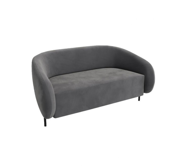 Белт Диван двухместный BLT-2 Velvet Lux 17/Металл Черный 1560*850*730