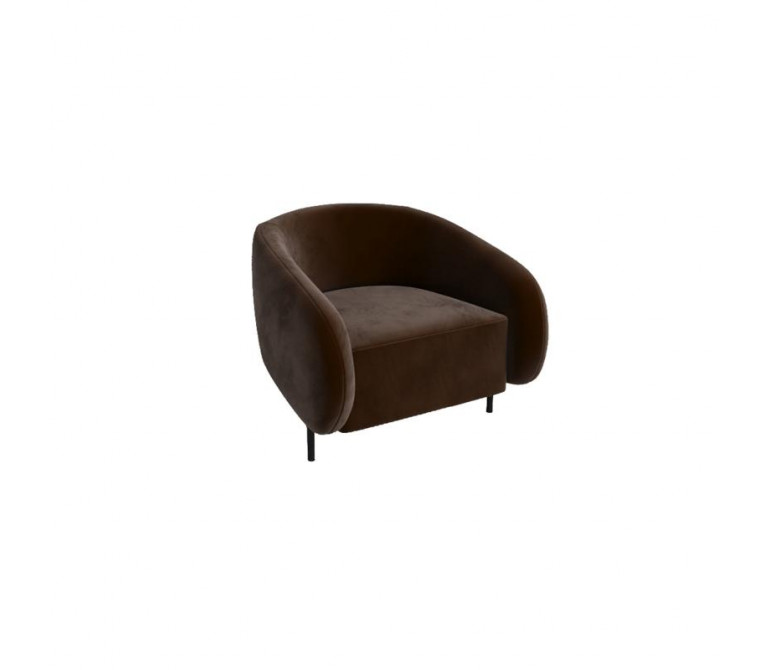 Белт Диван одноместный BLT-1 Velvet Lux 08/Металл Черный 910*850*730