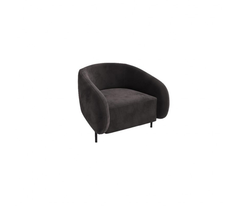 Белт Диван одноместный BLT-1 Velvet Lux 99/Металл Черный 910*850*730