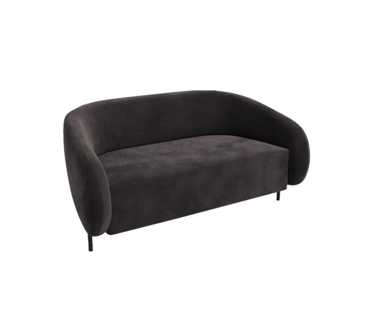 Белт Диван двухместный BLT-2 Velvet Lux 99/Металл Черный 1560*850*730