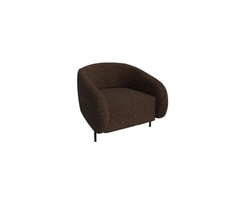 Белт Диван одноместный BLT-1 Merino 015/Металл Черный 910*850*730