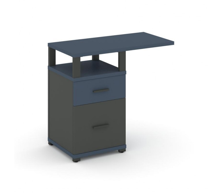 Концепт Тумба приставная узкая 1 ящ.+1 распаш. фасад с надставкой широкой CN.TUS-004 A Звездный Сапф