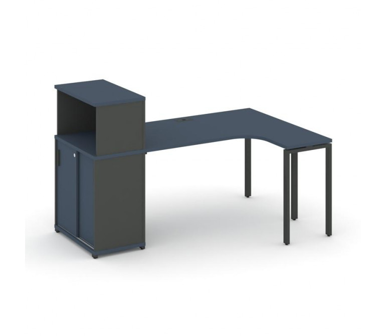 Концепт Стол эргономичный с опорным шкафом-купе с надставкой низ. CN.SA-220(R) A Звездный Сапфир/Ант