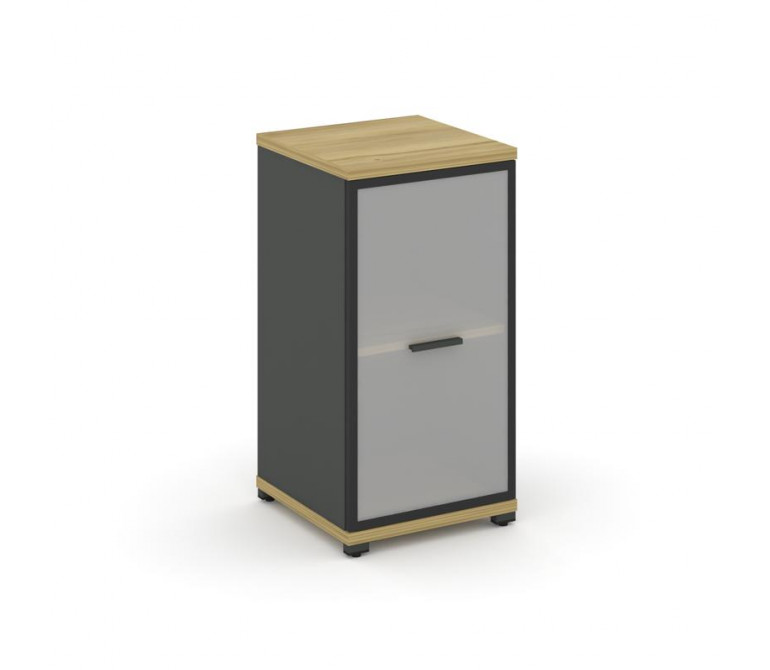 Концепт Шкаф 1 узкая секция, 2 ниши CN.STU-213 RMB A Дуб Винченцо/Антрацит NEW/Металл Антрацит/Сатин