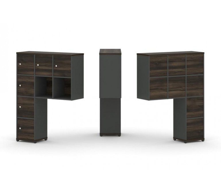 Концепт Надставка высокая CN.ONV-009 Дуб Мали/Антрацит NEW/Металл Антрацит 1099*365*1486