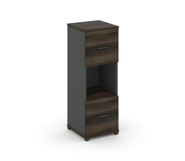 Концепт Шкаф 1 узкая секция, 3 ниши CN.STU-315 A Дуб Мали/Антрацит NEW/Металл Антрацит 420*420*1186