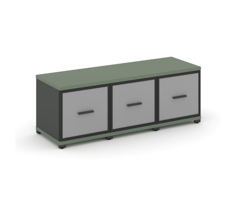 Концепт Шкаф 3 узкие секции, 1 ниша CN.STU-133 RPB A Кобо/Антрацит NEW/Металл Антрацит/Прозрачный 12