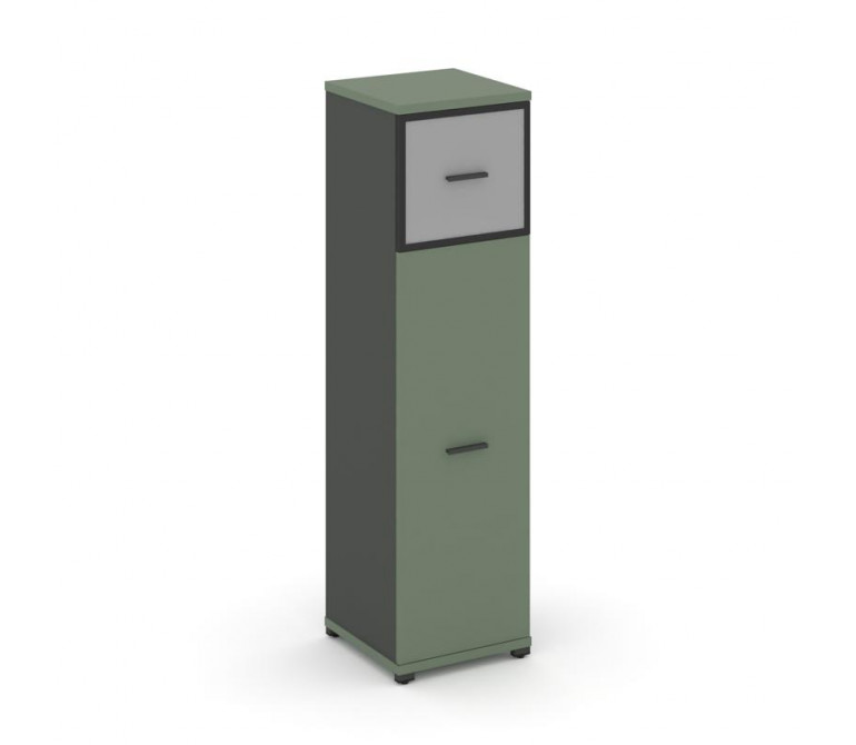 Концепт Шкаф 1 узкая секция, 4 ниши CN.STU-414 RMB A Кобо/Антрацит NEW/Металл Антрацит/Сатин 420*420