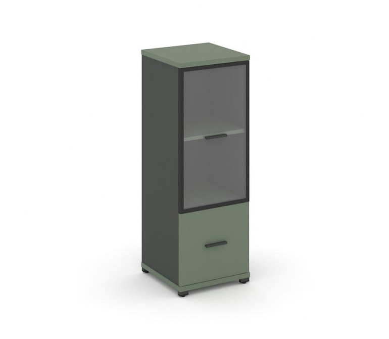 Концепт Шкаф 1 узкая секция, 3 ниши CN.STU-312 RPB A Кобо/Антрацит NEW/Металл Антрацит/Прозрачный 42