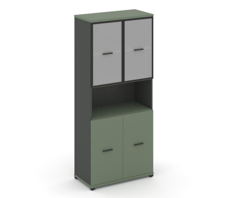 Концепт Шкаф 1 широкая секция, 5 ниш CN.STS-513 RMB A Кобо/Антрацит NEW/Металл Антрацит/Сатин 836*42