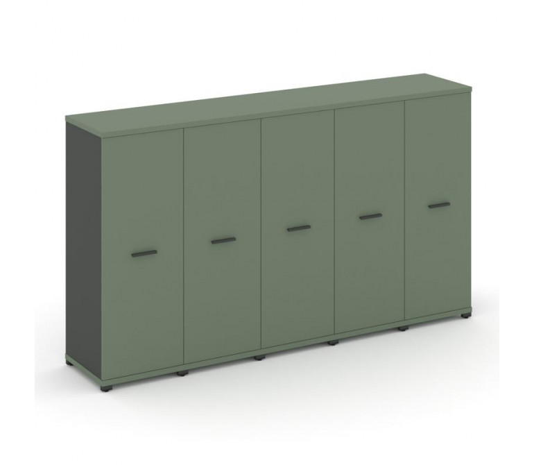 Концепт Шкаф 5 узких секций, 3 ниши CN.STU-356 A Кобо/Антрацит NEW/Металл Антрацит 2084*420*1186