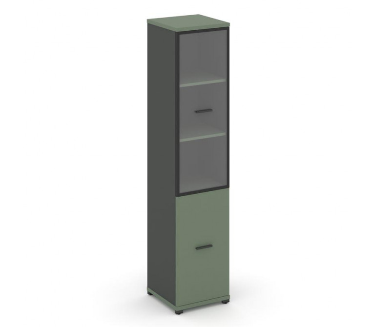 Концепт Шкаф 1 узкая секция, 5 ниш CN.STU-512 RPB A Кобо/Антрацит NEW/Металл Антрацит/Прозрачный 420