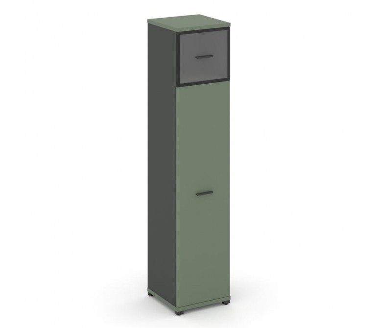 Концепт Шкаф 1 узкая секция, 5 ниш CN.STU-517 RPB A Кобо/Антрацит NEW/Металл Антрацит/Прозрачный 420