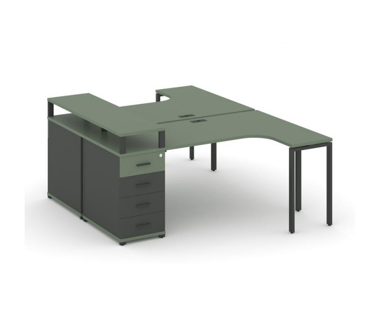 Концепт Рабочая станция CN.DSA-406 A Кобо/Антрацит NEW/Металл Антрацит 2000*1180*917