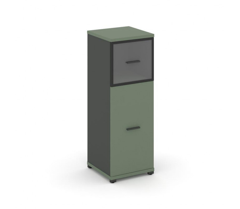 Концепт Шкаф 1 узкая секция, 3 ниши CN.STU-314 RPB A Кобо/Антрацит NEW/Металл Антрацит/Прозрачный 42