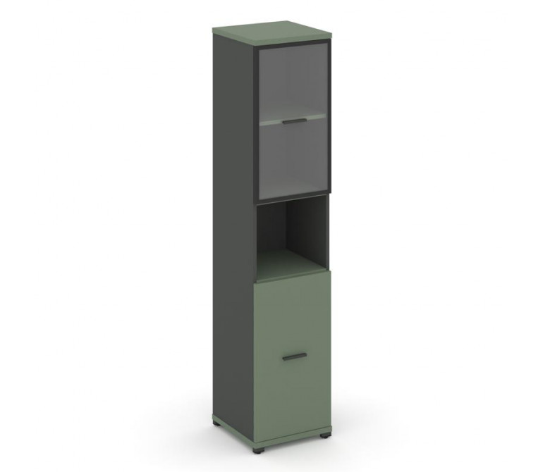 Концепт Шкаф 1 узкая секция, 5 ниш CN.STU.E-513 RPB A Кобо/Антрацит NEW/Металл Антрацит/Прозрачный 4