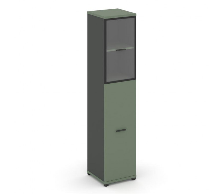 Концепт Шкаф 1 узкая секция, 5 ниш CN.STU.E-515 RPB A Кобо/Антрацит NEW/Металл Антрацит/Прозрачный 4