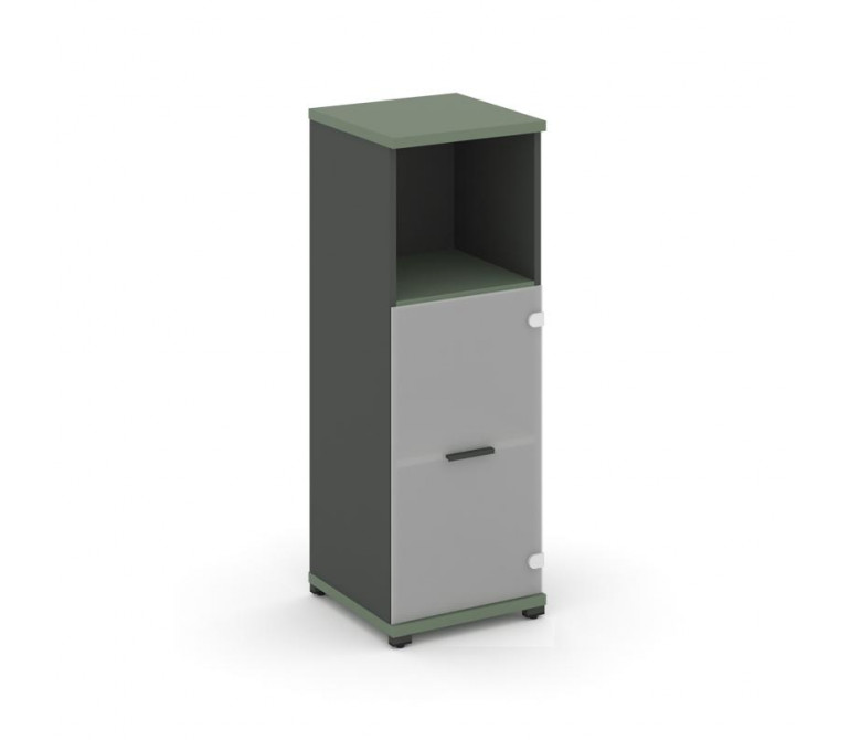 Концепт Шкаф 1 узкая секция, 3 ниши CN.STU.E-313 SM A Кобо/Антрацит NEW/Металл Антрацит/Сатин 420*42