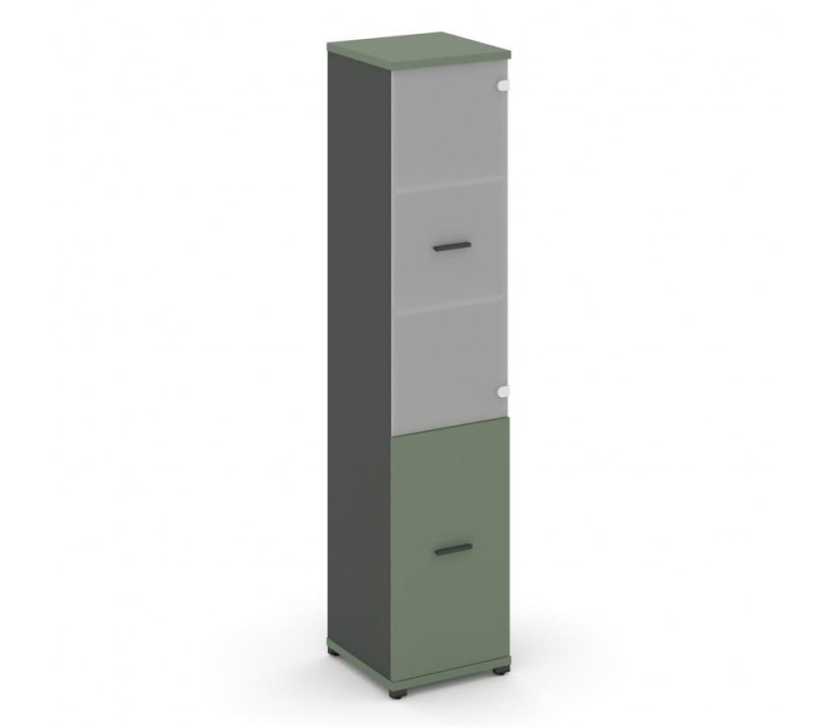 Концепт Шкаф 1 узкая секция, 5 ниш CN.STU.E-512 SM A Кобо/Антрацит NEW/Металл Антрацит/Сатин 420*420