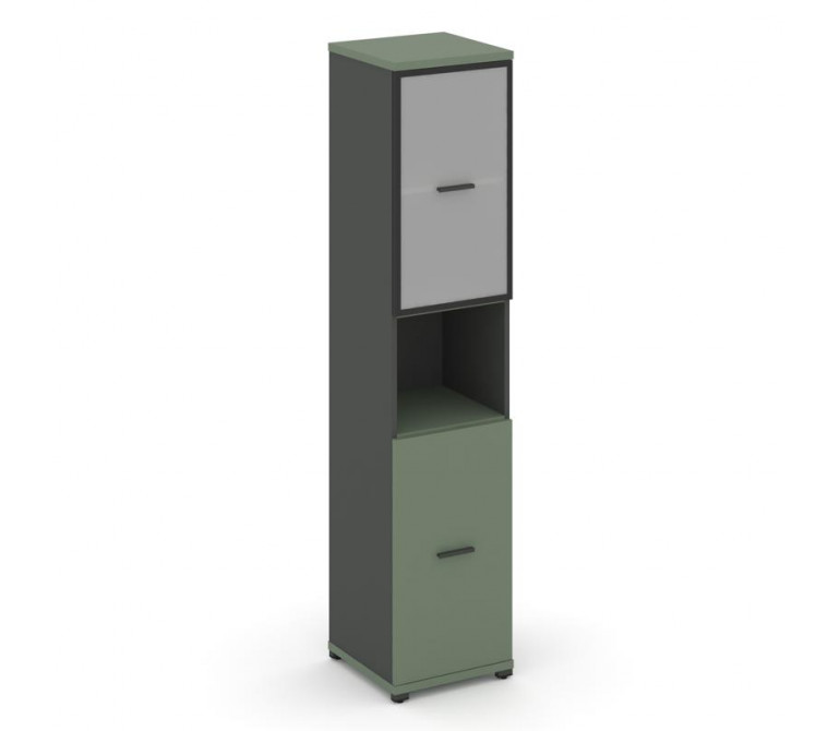 Концепт Шкаф 1 узкая секция, 5 ниш CN.STU.E-513 RMB A Кобо/Антрацит NEW/Металл Антрацит/Сатин 420*42