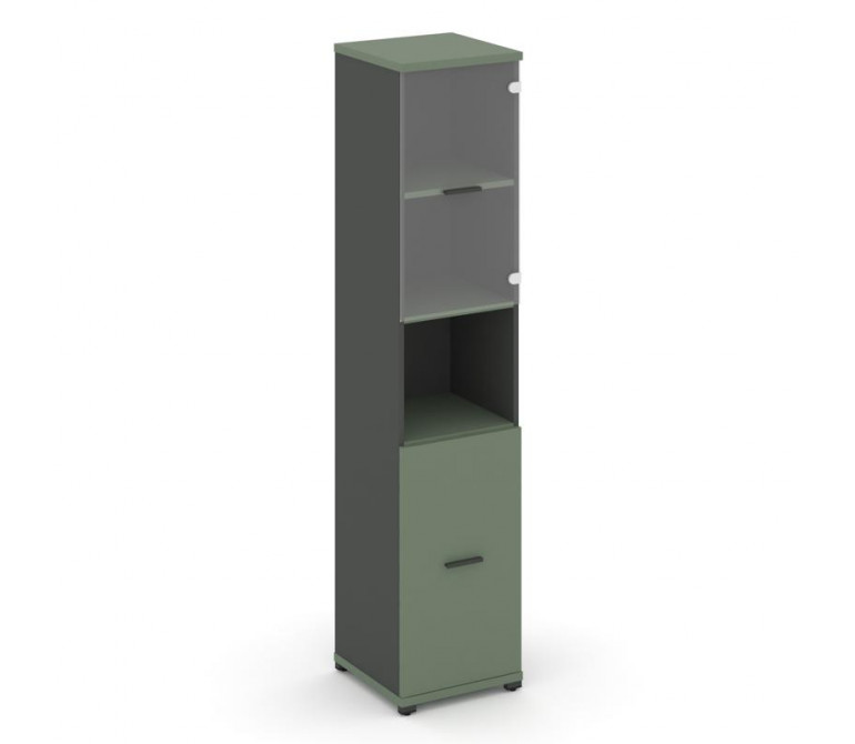 Концепт Шкаф 1 узкая секция, 5 ниш CN.STU.E-513 SP A Кобо/Антрацит NEW/Металл Антрацит/Прозрачный 42
