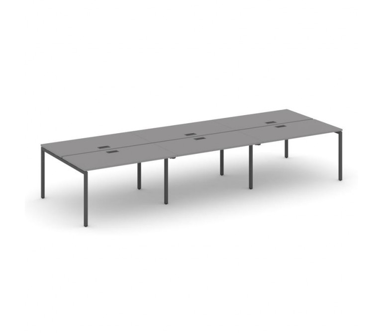 Стайл Проджект Рабочая станция двухсторонняя SN-4P.DRS-063 Серый Пепел/Металл Антрацит 4140*1232*750