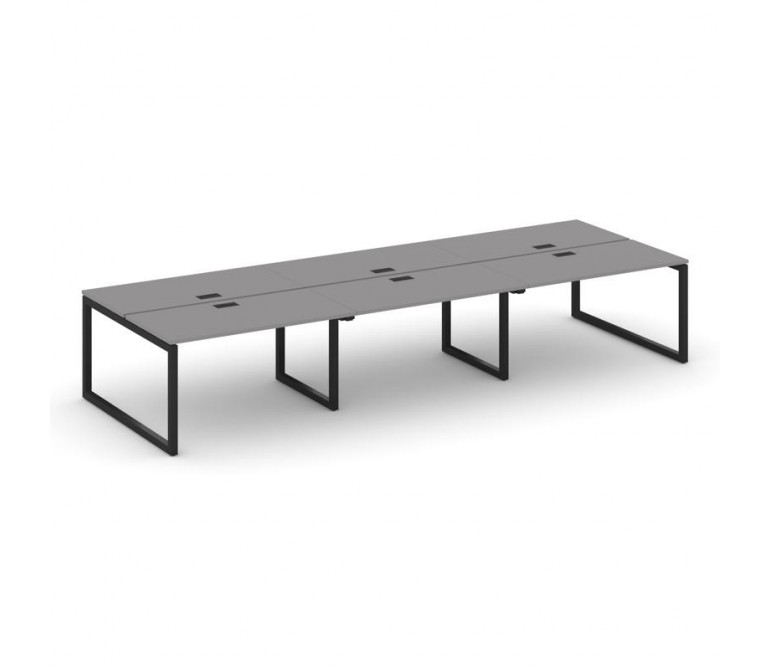 Стайл Проджект Рабочая станция двухсторонняя SN-5O.DRS-082 Серый Пепел/Металл Черный 3540*1632*750