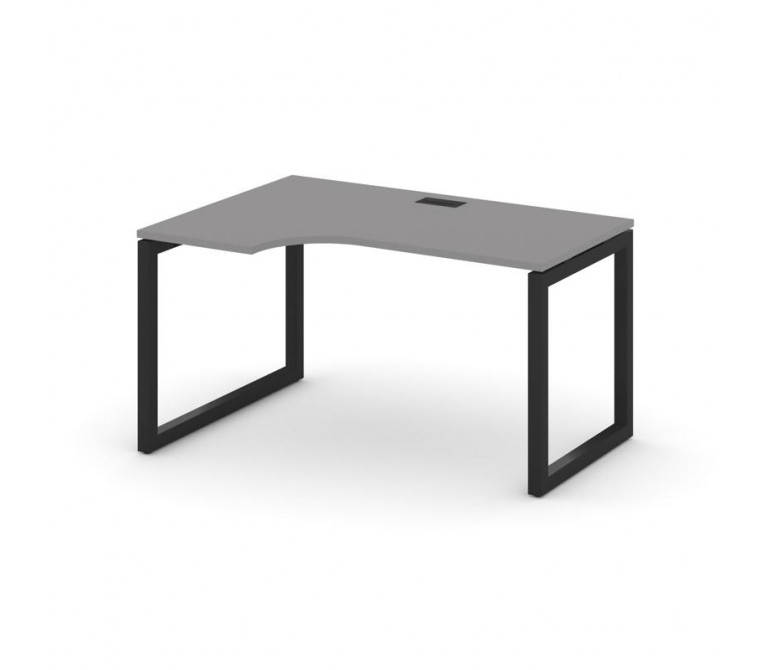 Стайл Проджект Стол рабочий эргономичный SN-5O.SPA-011(L) Серый Пепел/Металл Черный 1380*700/980*750