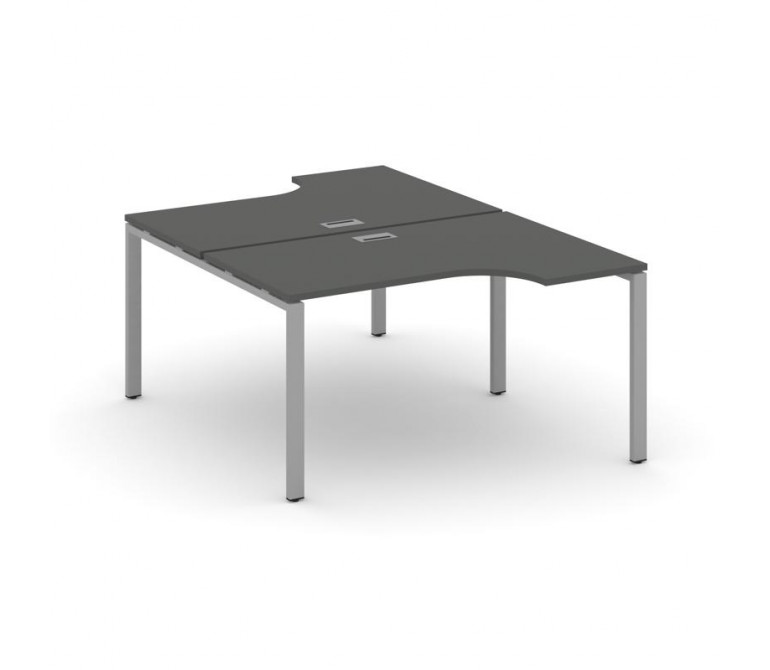 Стайл Проджект Рабочая станция эргоном. SN-6P.DRPA-021 Антрацит NEW/Металл Серый 1380*1632/1992*750