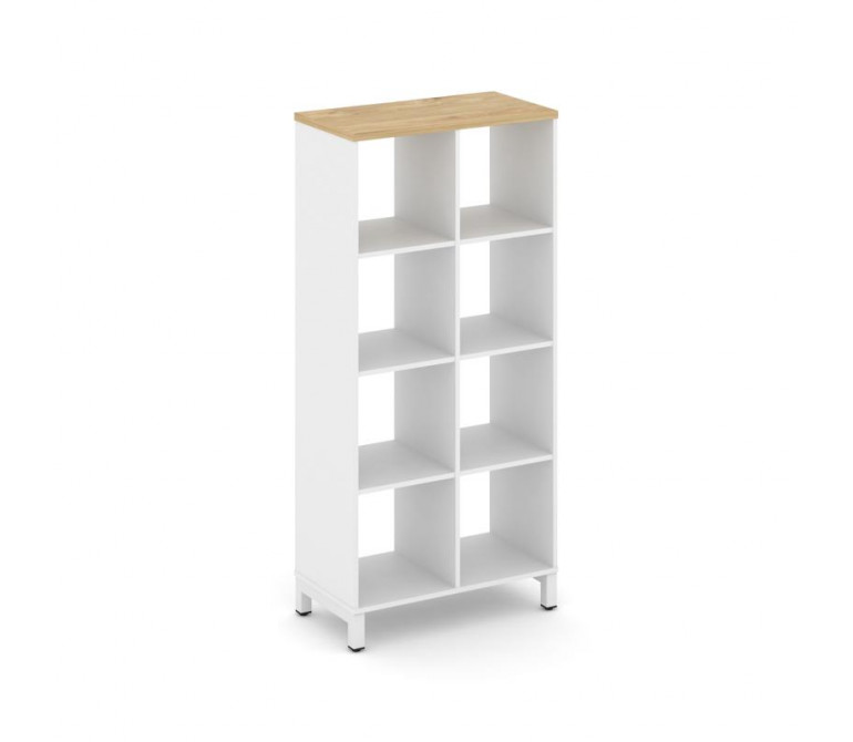 Стайл Проджект Каркас стеллажа 4 яр. SN.KS-420 Белый/Тиквуд Светлый/Металл Белый 754*400*1615