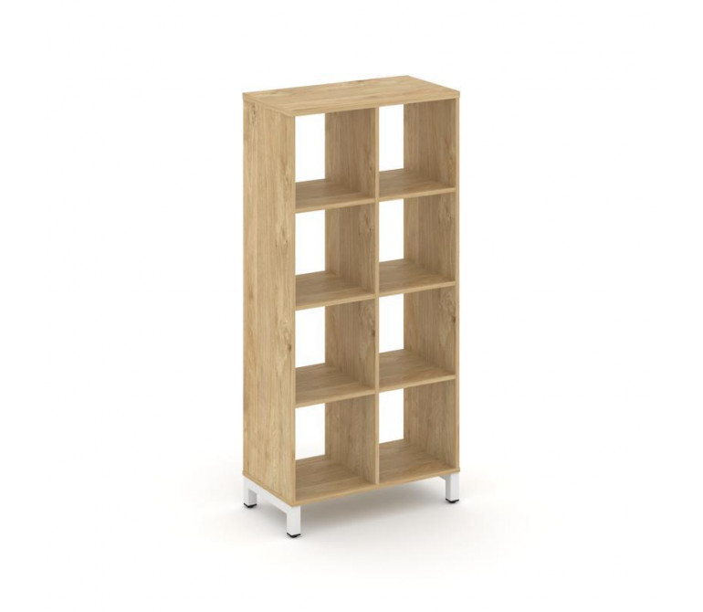 Стайл Проджект Каркас стеллажа 4 яр. SN.KS-420 Тиквуд Светлый/Металл Белый 754*400*1615
