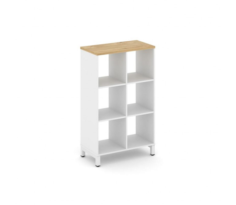 Стайл Проджект Каркас стеллажа 3 яр. SN.KS-320 Белый/Тиквуд Светлый/Металл Белый 754*400*1248
