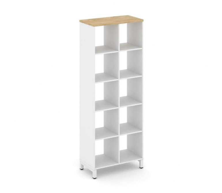 Стайл Проджект Каркас стеллажа 5 яр. SN.KS-520 Белый/Тиквуд Светлый/Металл Белый 754*400*1982