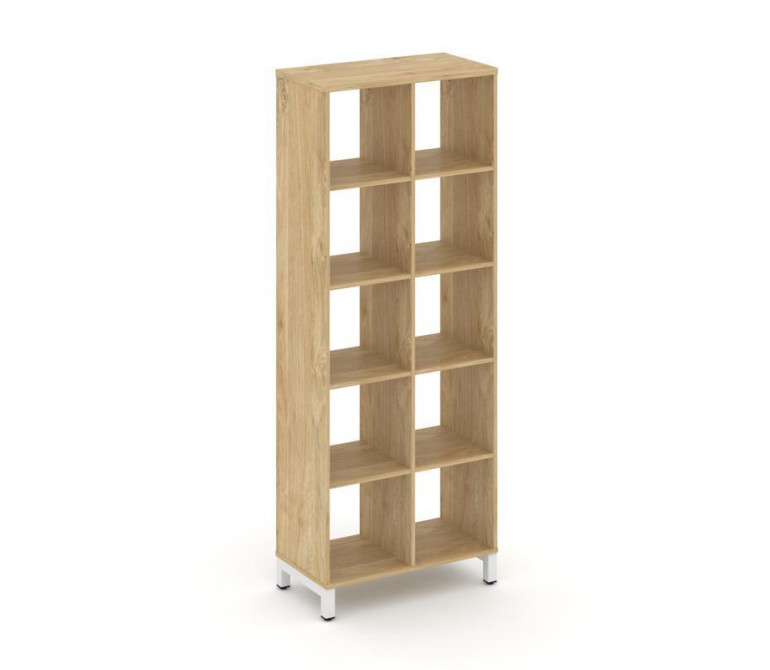 Стайл Проджект Каркас стеллажа 5 яр. SN.KS-520 Тиквуд Светлый/Металл Белый 754*400*1982